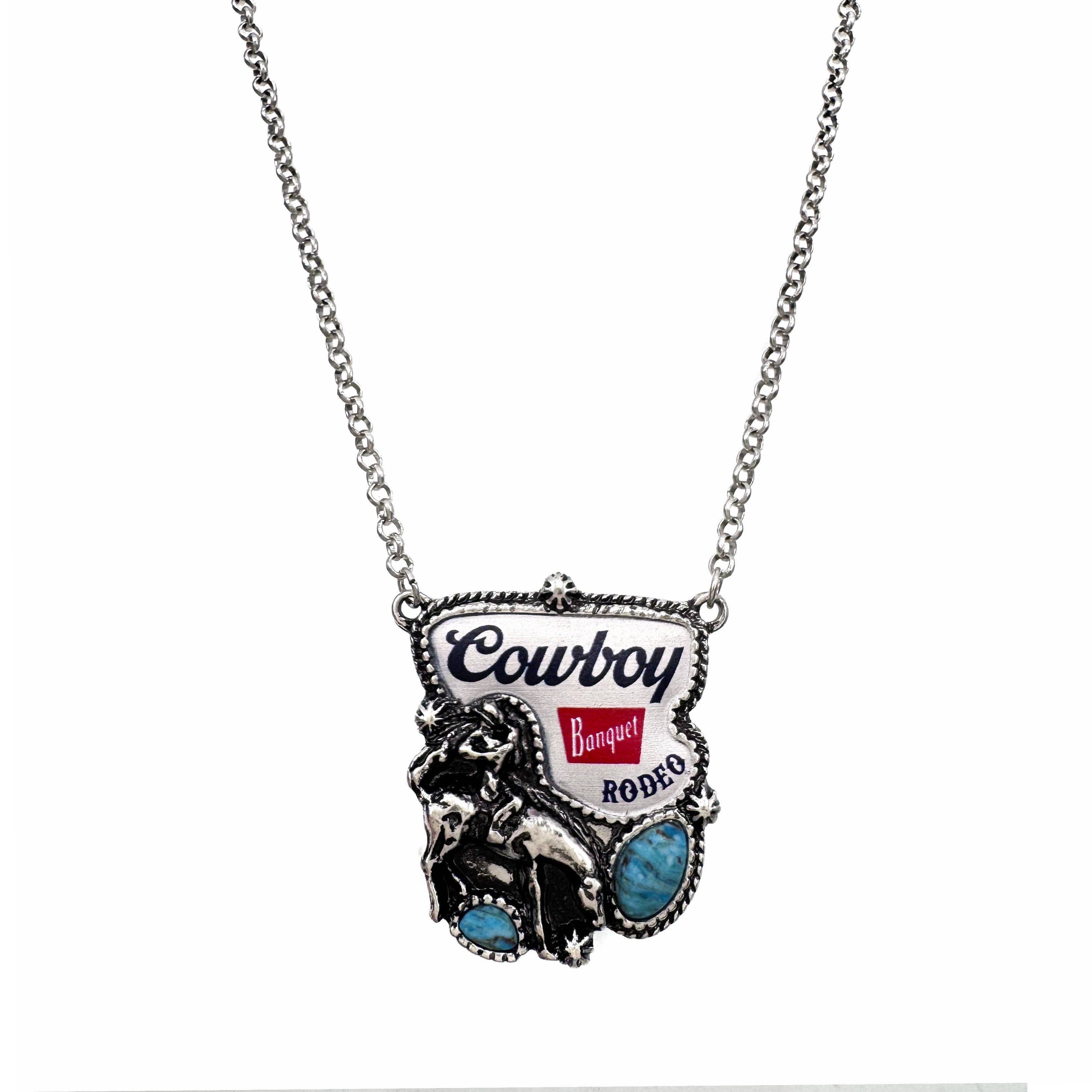 Cowboy Rodeo Turquoise Western Necklace