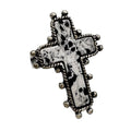 Cross Stone Western Band Stretch Ring