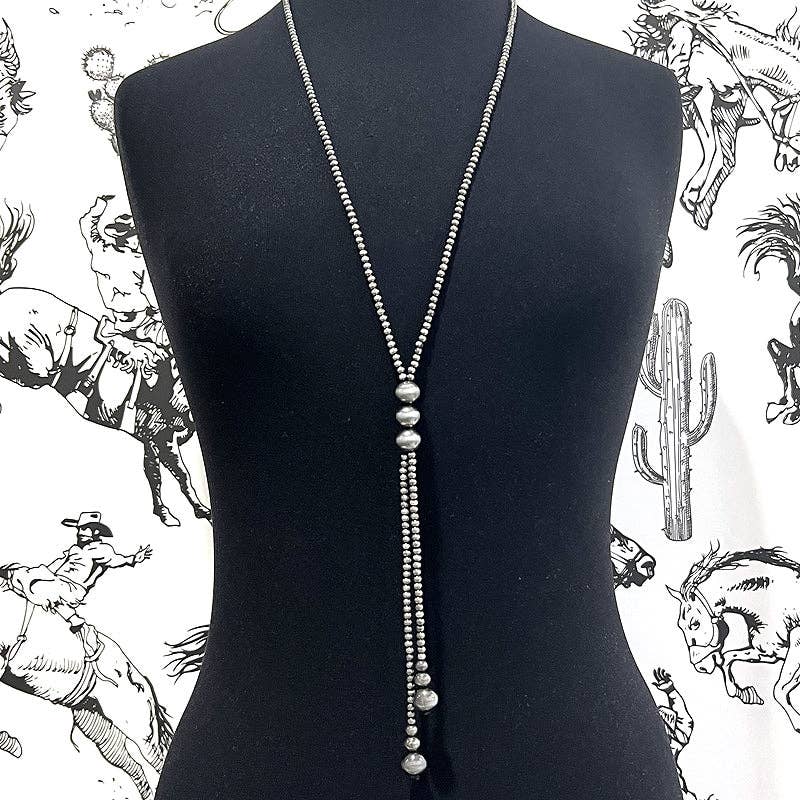 Navajo Pearl Bead Long Necklace